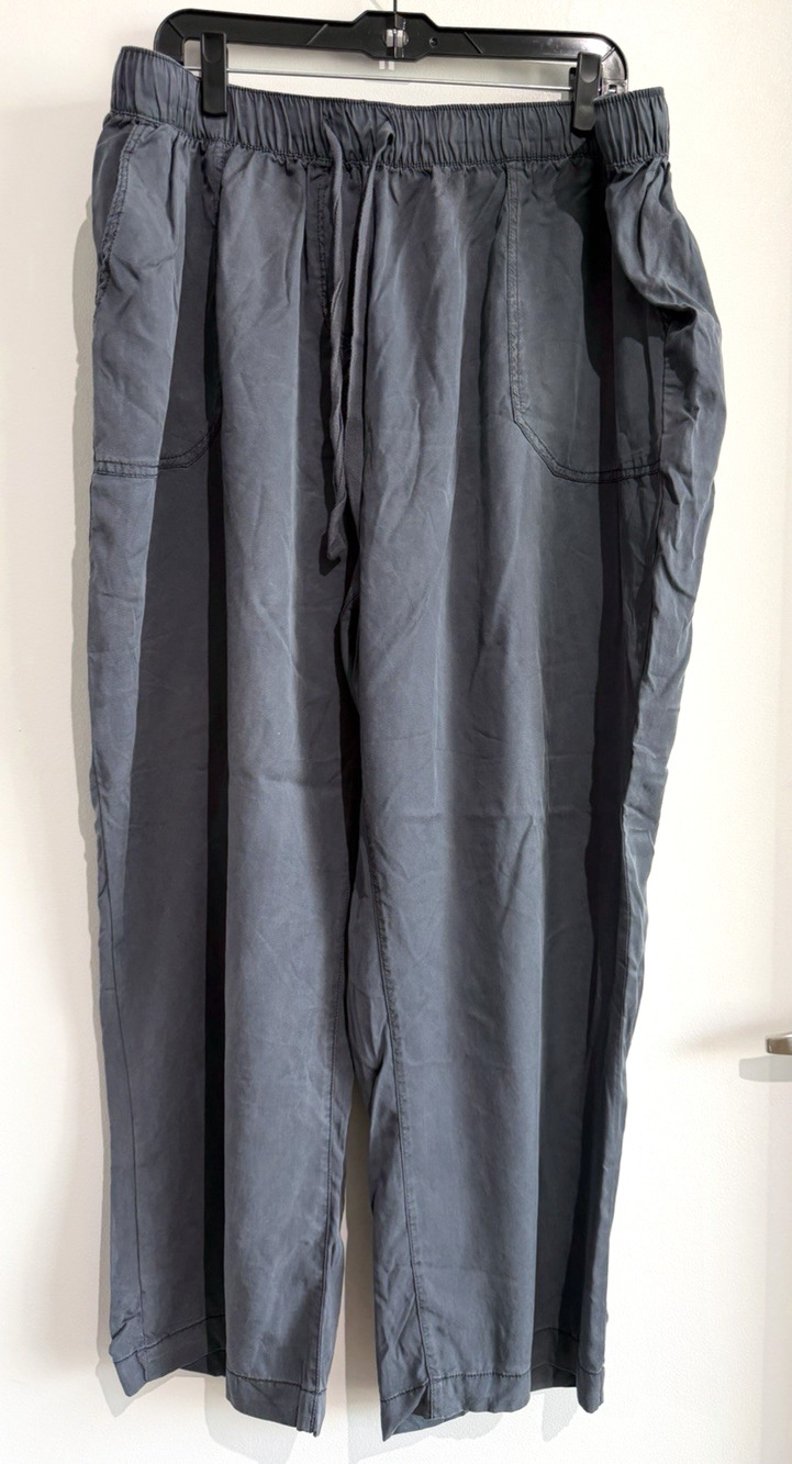 Workshop 100% Tencel lyocell Gray elastic waist 4 pockets ankle pants Size-3X
